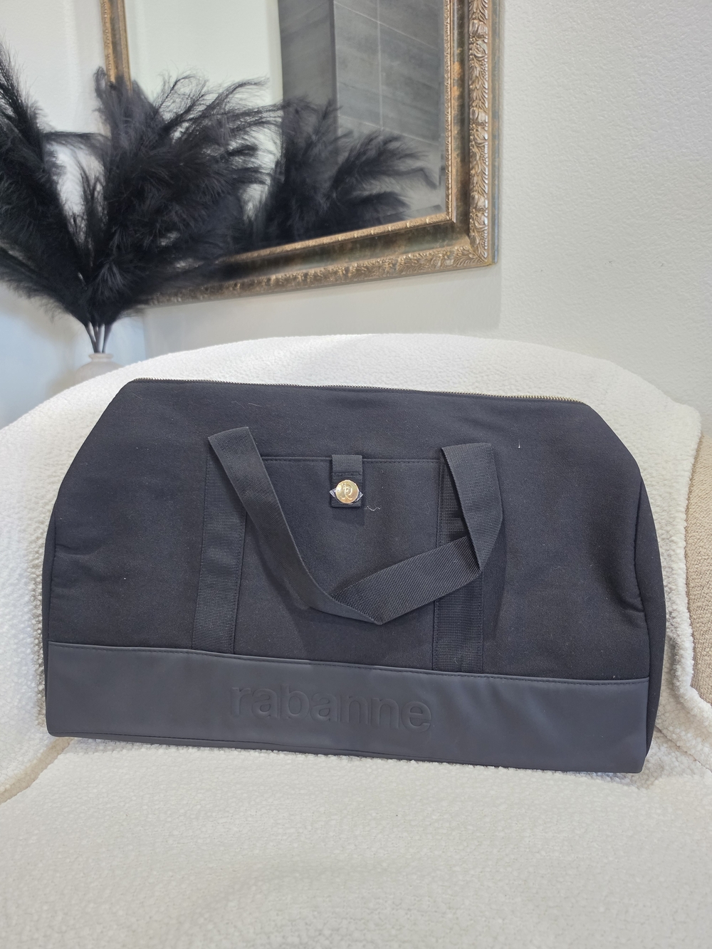 Paco Rabanne Black weekender duffle bag